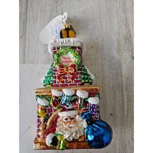 Radko claus for concern chimney ornament Xmas RARE vintage Poland tree